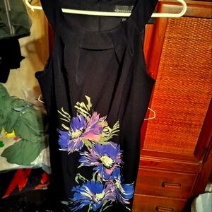 Black dress with floral print